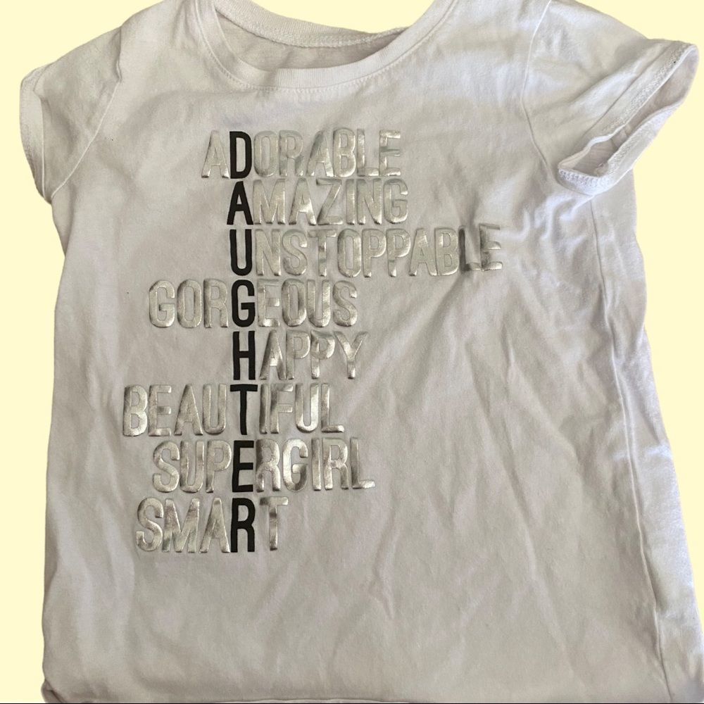 3/$15✨ Children’s Place: Daughter Acrostic Poem Short Sleeved Tee.